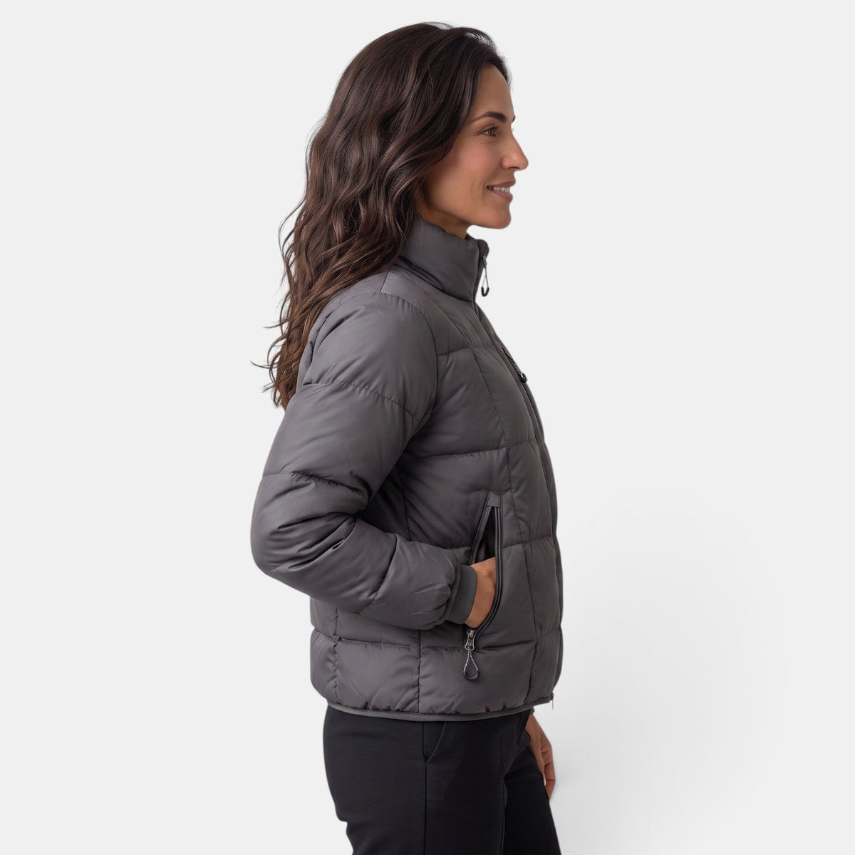 Chaqueta Acolchada Mujer Cuello Alto