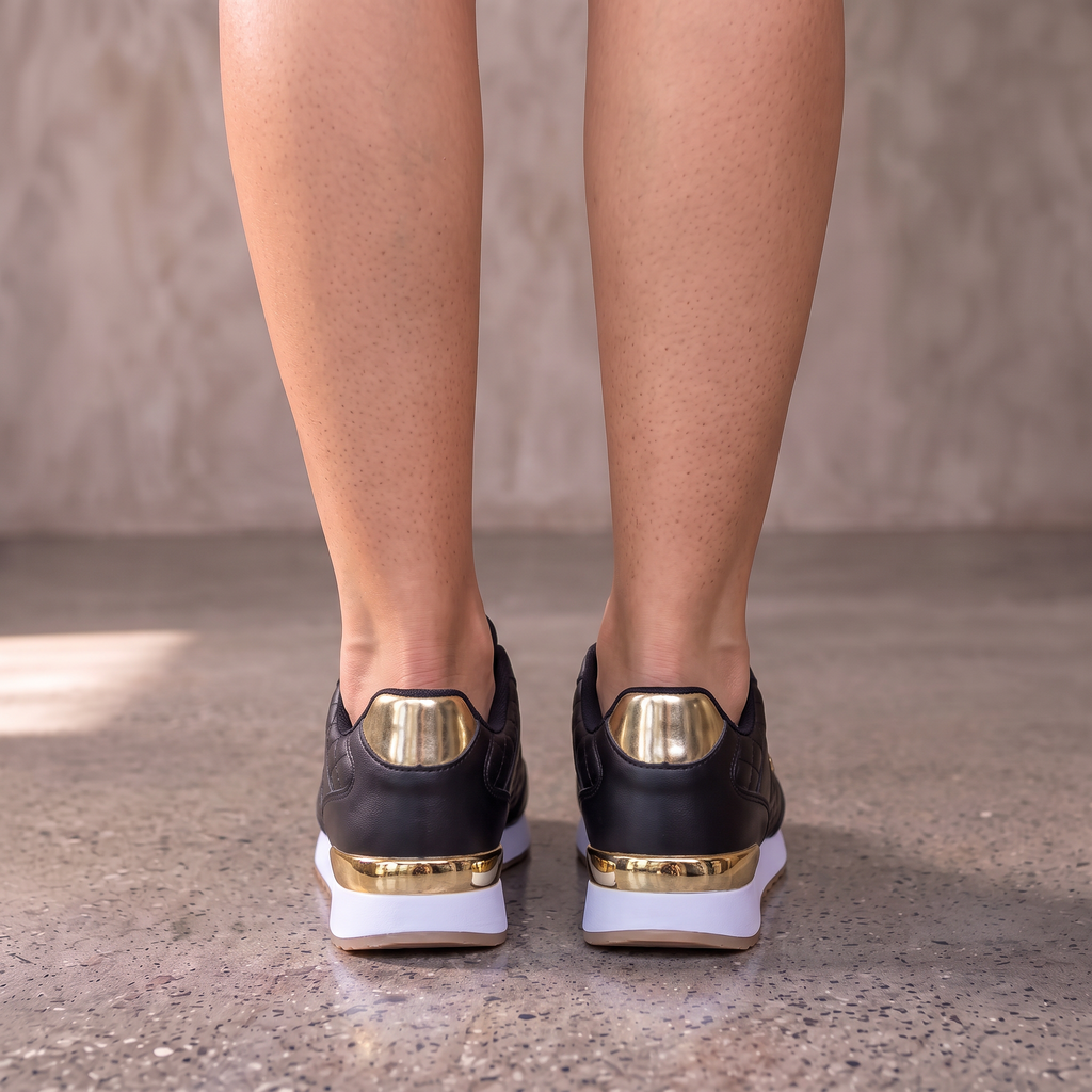 Zapatillas Mujer Cuadros con Cordones