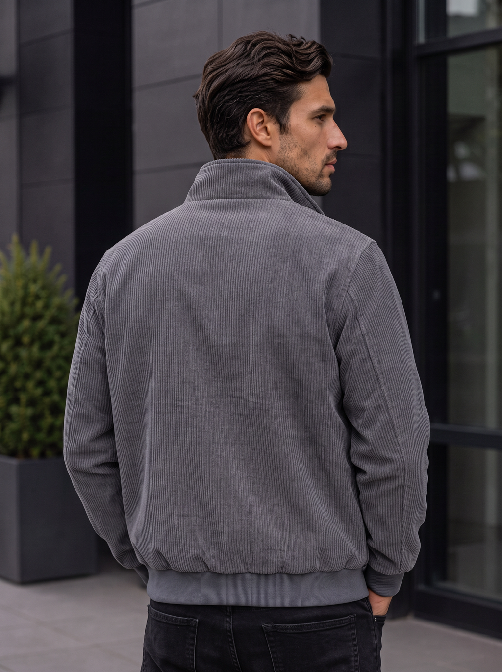 Chaqueta Hombre Pana con Cremallera