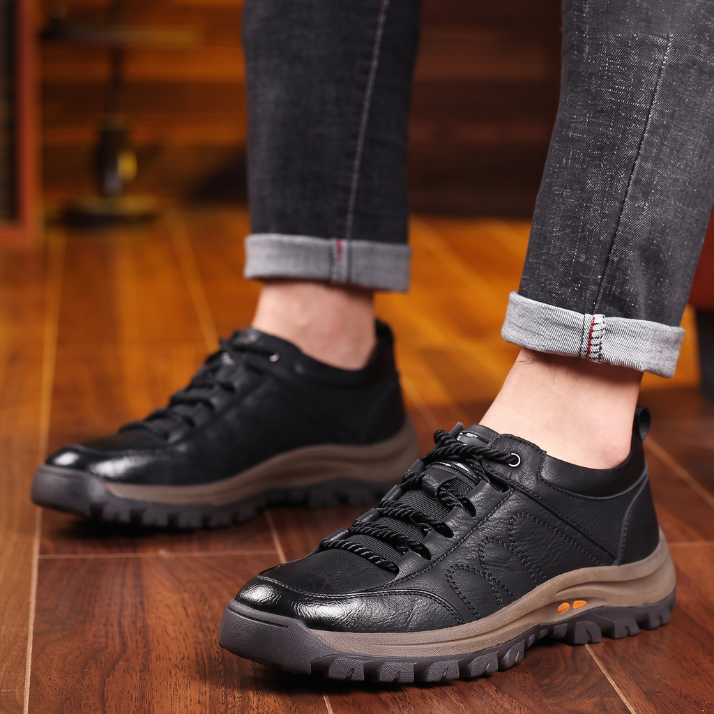 Botas Hombre Piel Genuina Ortopédicas Impermeables