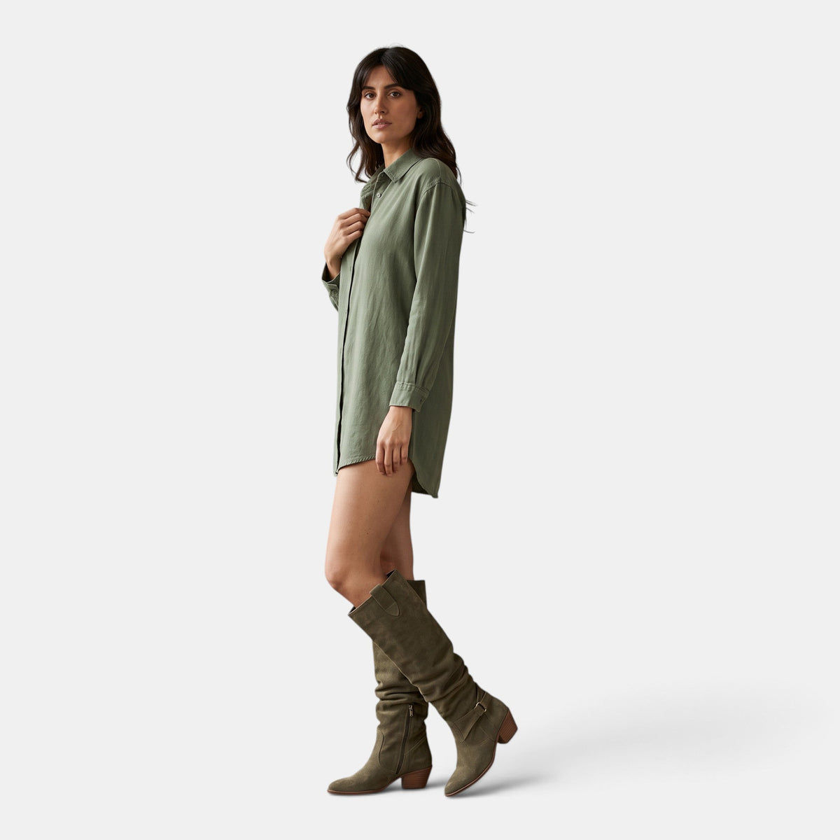 Botas Altas Mujer de Ante - Calzado Elegante hasta la Rodilla
