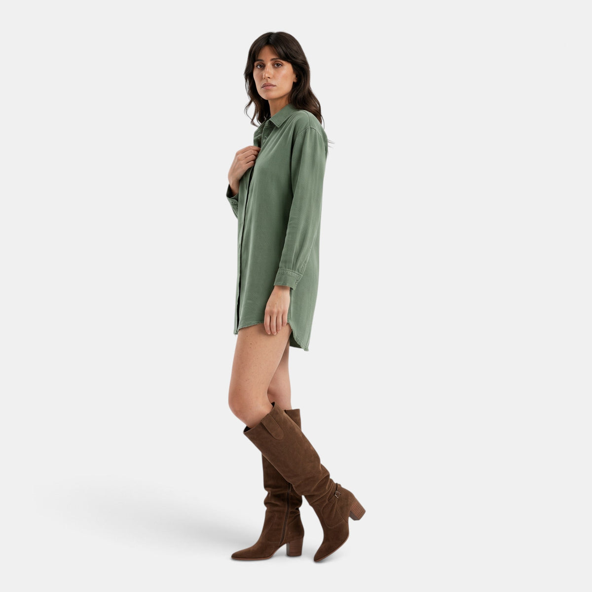 Botas Altas Mujer de Ante - Calzado Elegante hasta la Rodilla