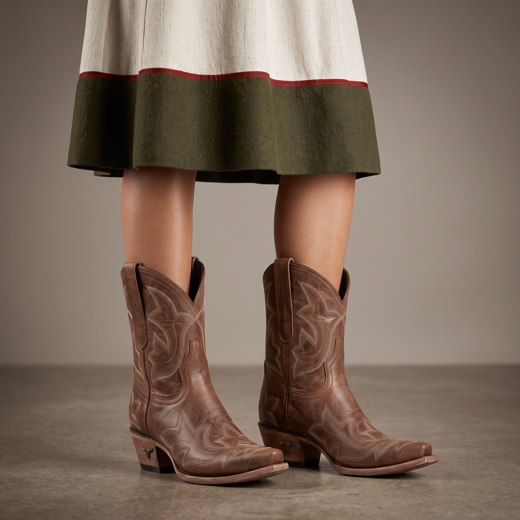 Botas Cowboy Mujer Bordadas – Estilo Western
