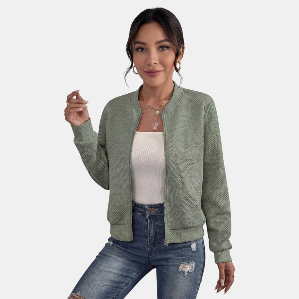 Chaqueta Mujer Entretiempo con Cremallera y Bolsillos