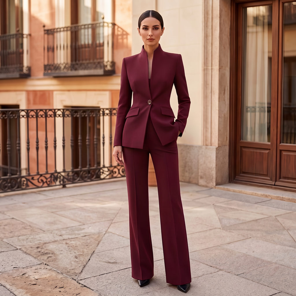 Conjunto de Traje Elegante para Mujer | Chaqueta y Pantalón Profesional