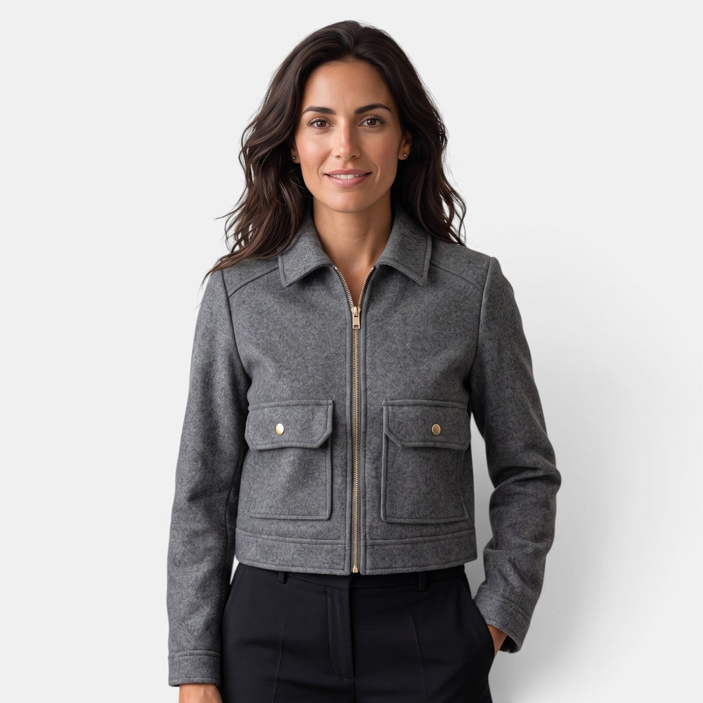 Chaqueta Mujer de Lana con Cremallera