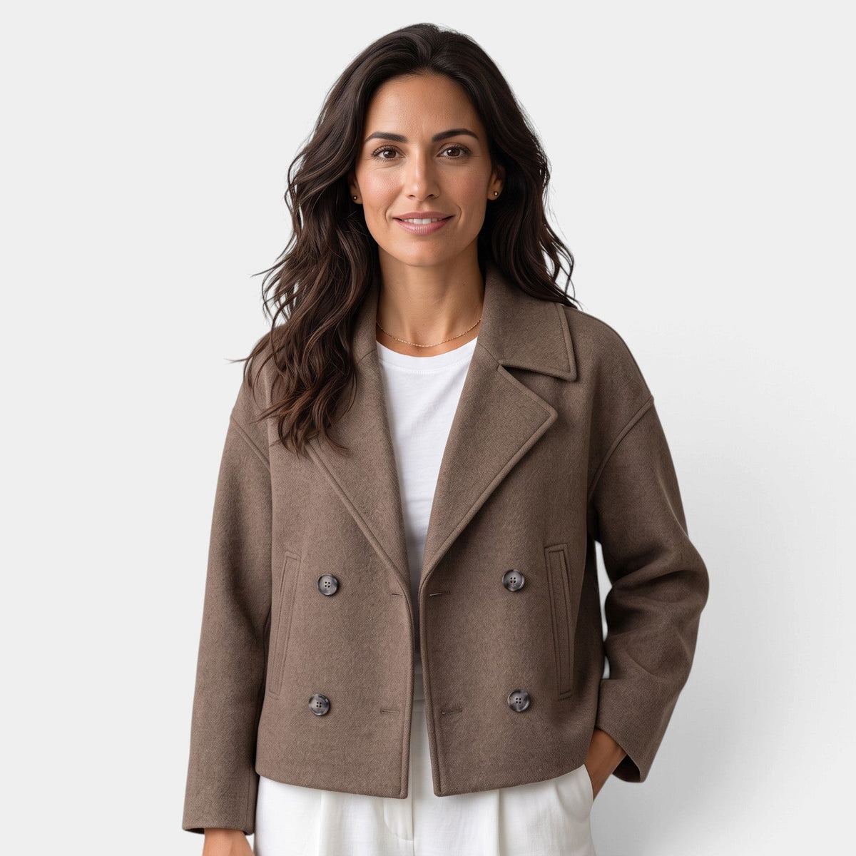 Chaqueta Mujer Entallada Minimalista de Estructura Moderna