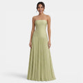 Vestido Largo Plisado Mujer Elegante Verano