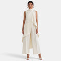 Conjunto Mujer Elegante Cuello Alto Asimétrico