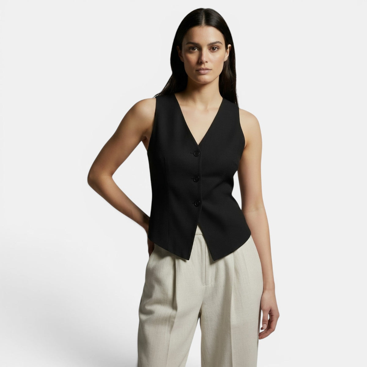 Chaleco Mujer Slim Fit Retro Elegante – Moda Casual y Sofisticada