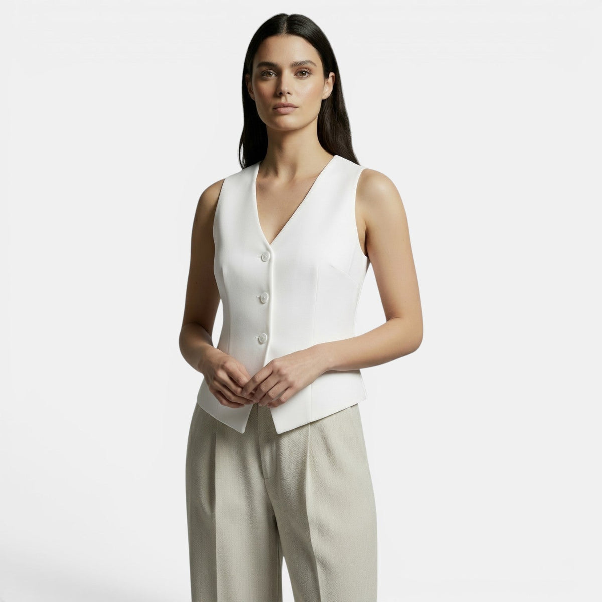 Chaleco Mujer Slim Fit Retro Elegante – Moda Casual y Sofisticada