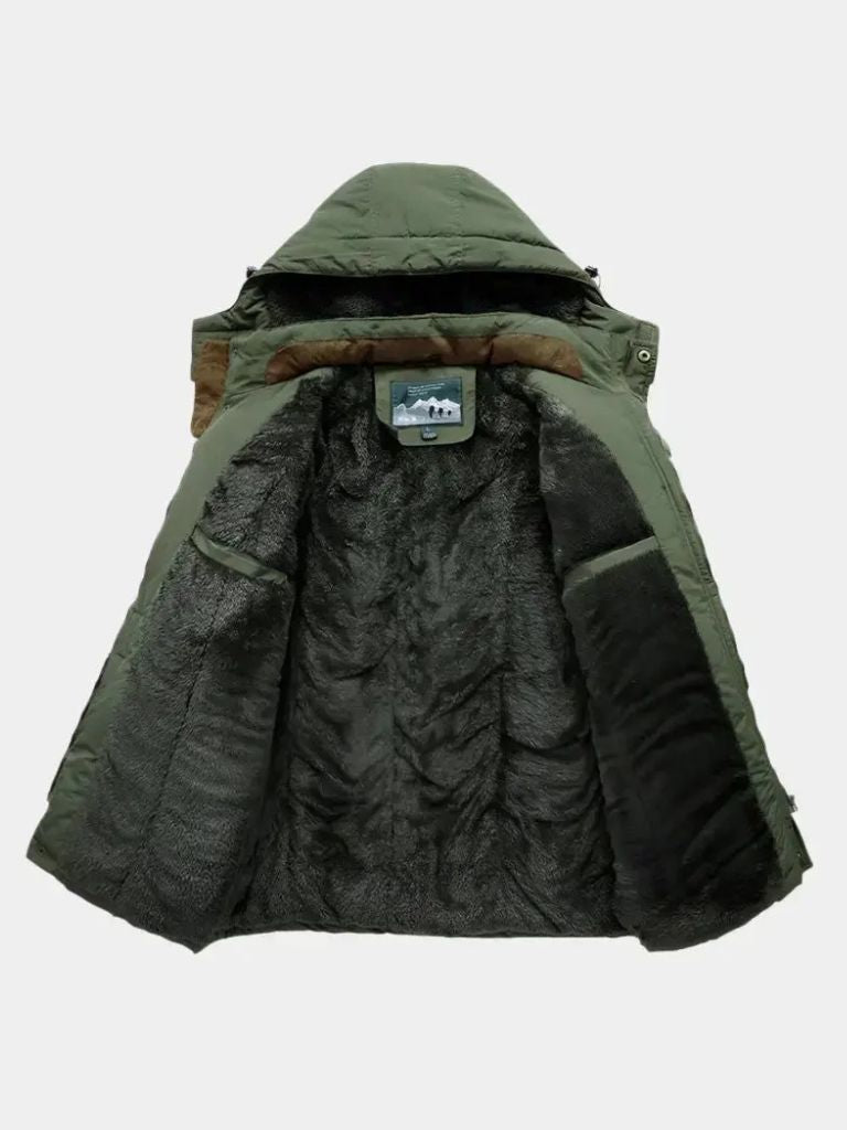 Chaqueta Militar con Capucha - Cross & Crown