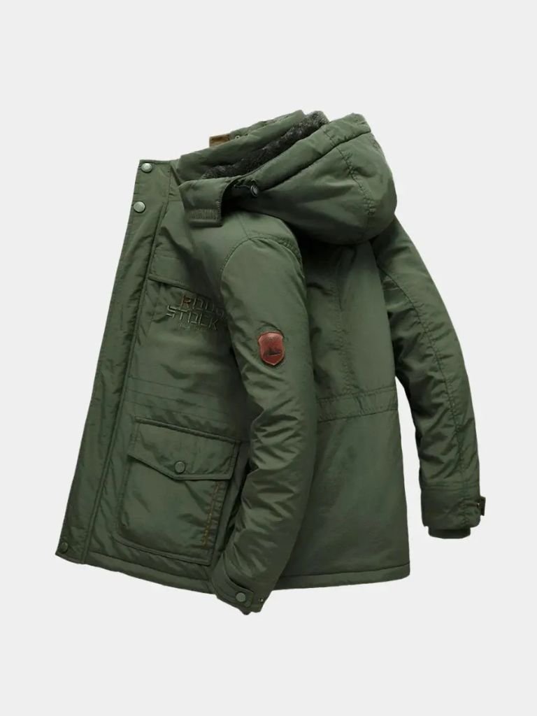 Chaqueta Militar con Capucha - Cross & Crown