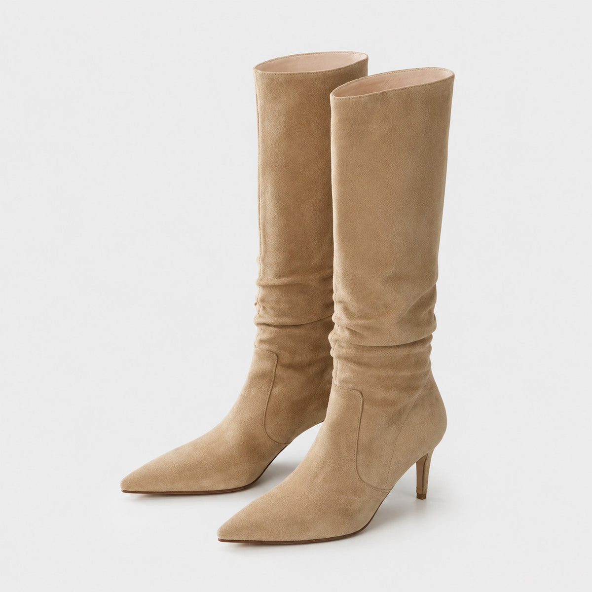 Botas Altas Mujer de Ante con Tacón de Aguja