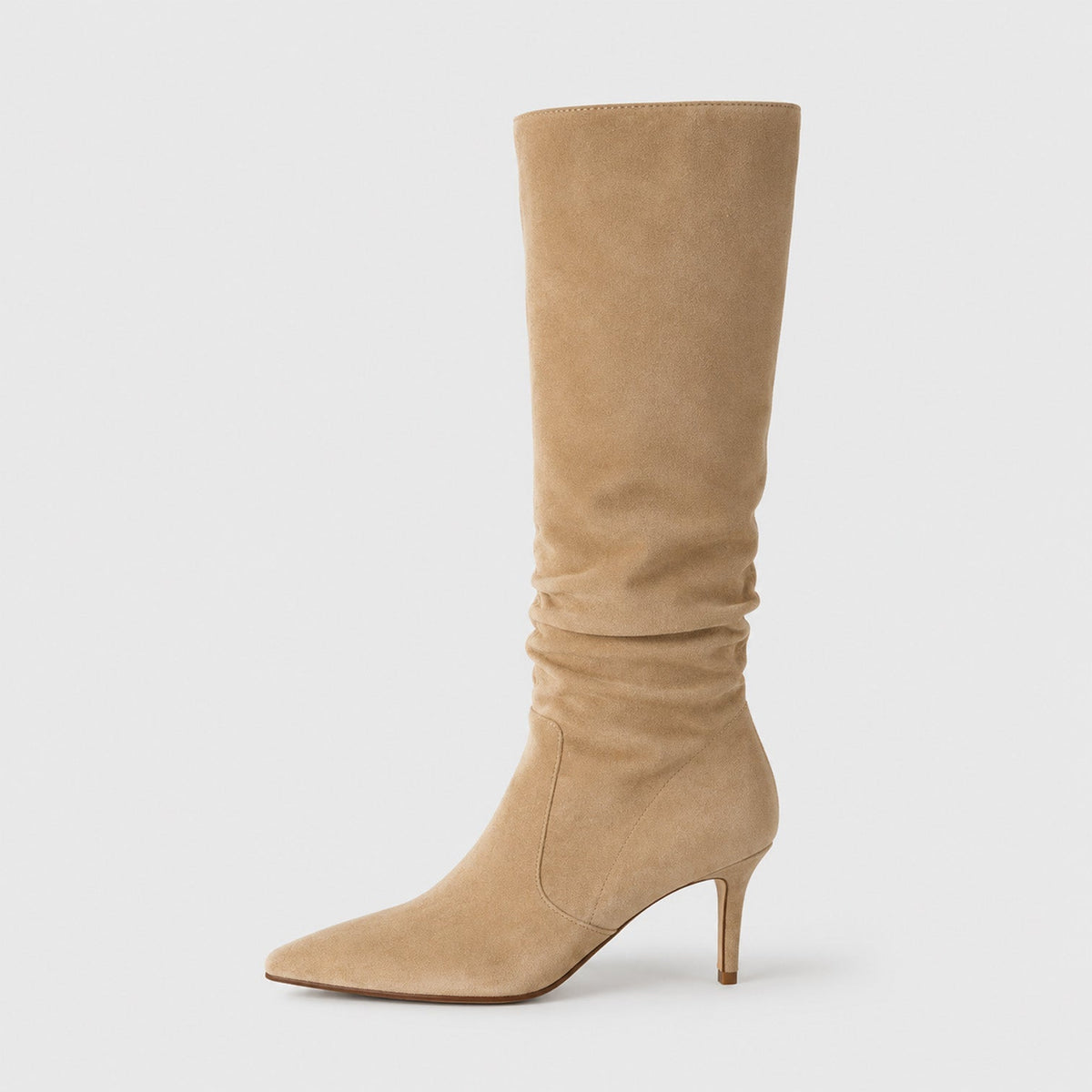Botas Altas Mujer de Ante con Tacón de Aguja