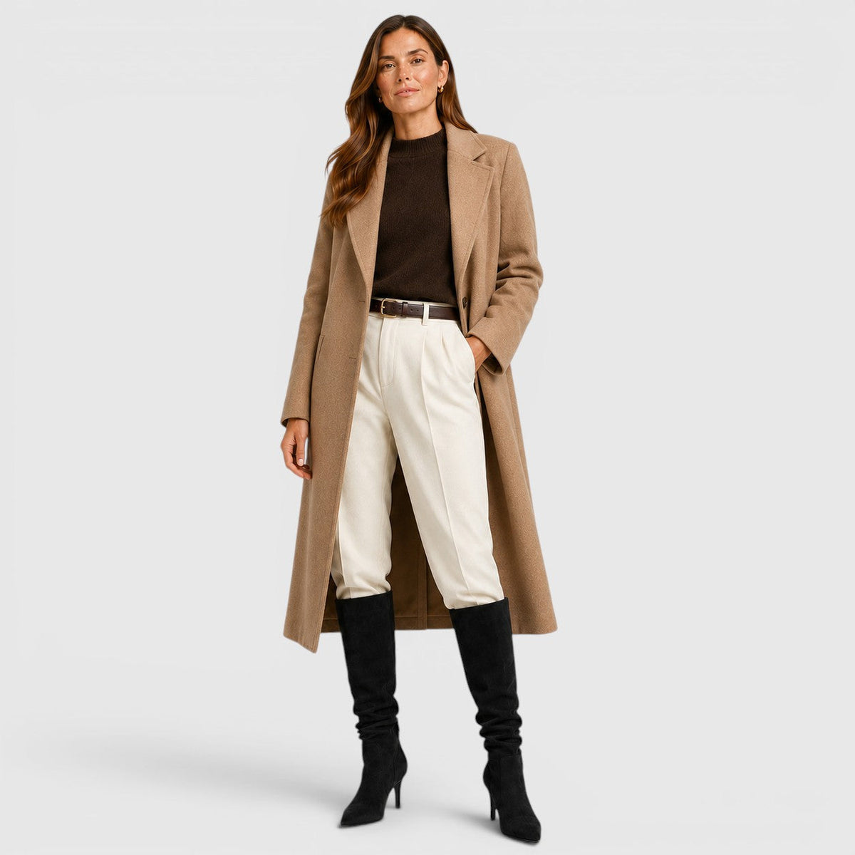 Botas Altas Mujer de Ante con Tacón de Aguja