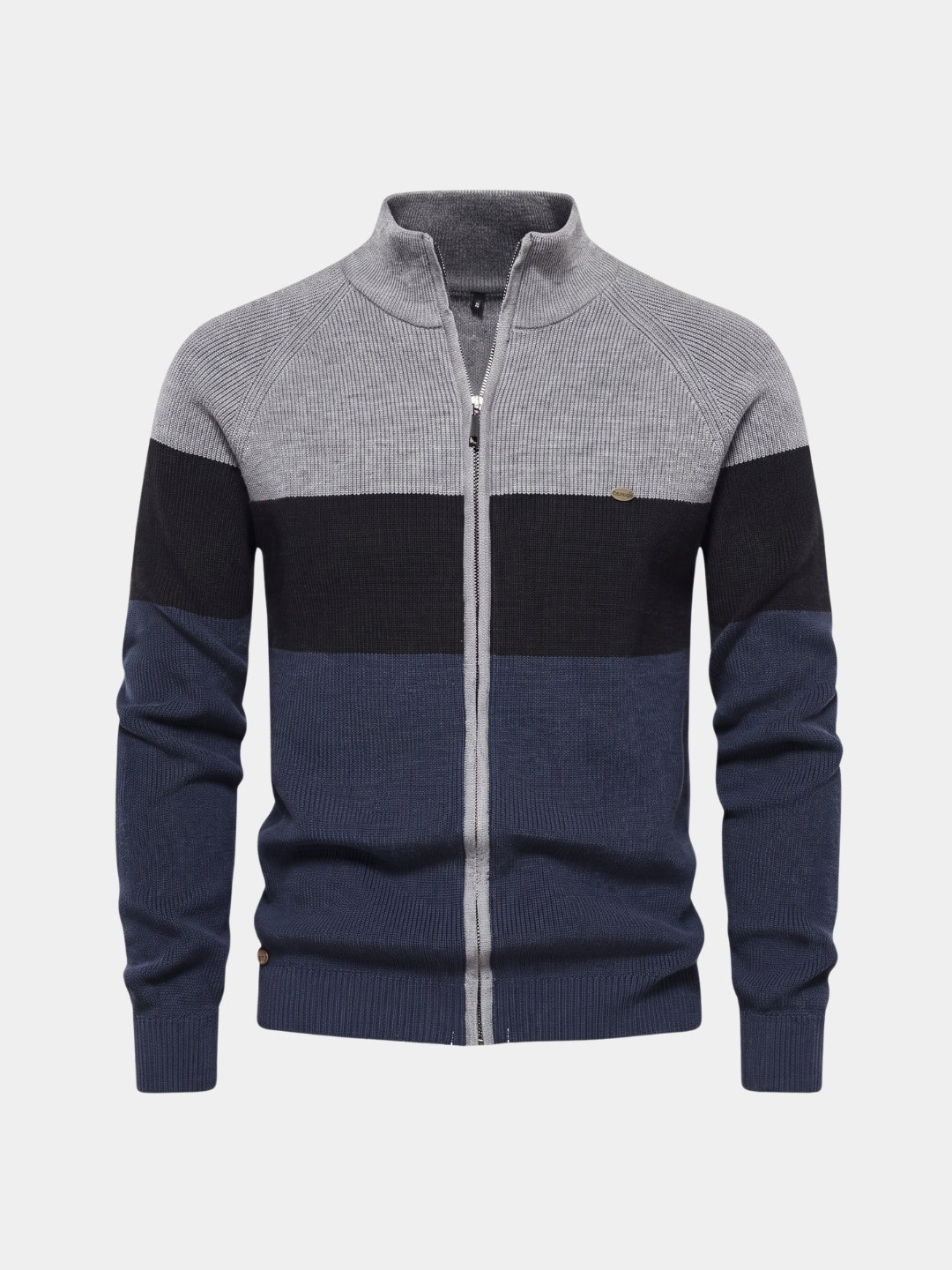Suéter de Zipper de Tejido Esencial - Cross & Crown