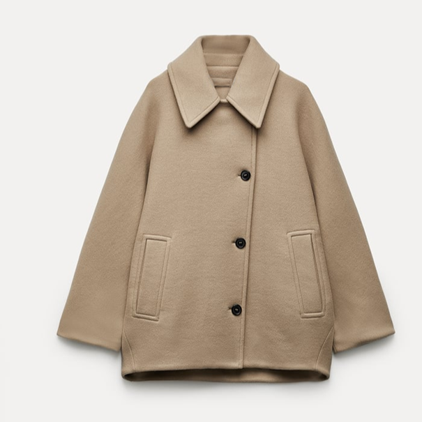 Abrigo Oversize de Lana Mujer