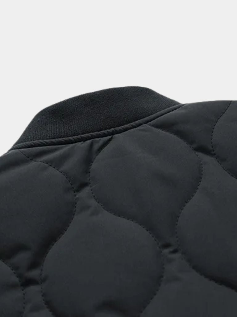 Chaqueta Bomber Acolchada con Mangas de Sherpa - Cross & Crown