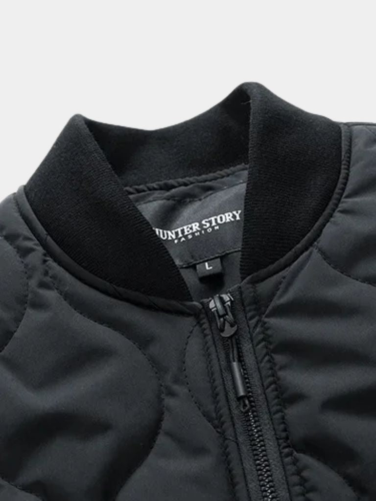 Chaqueta Bomber Acolchada con Mangas de Sherpa - Cross & Crown