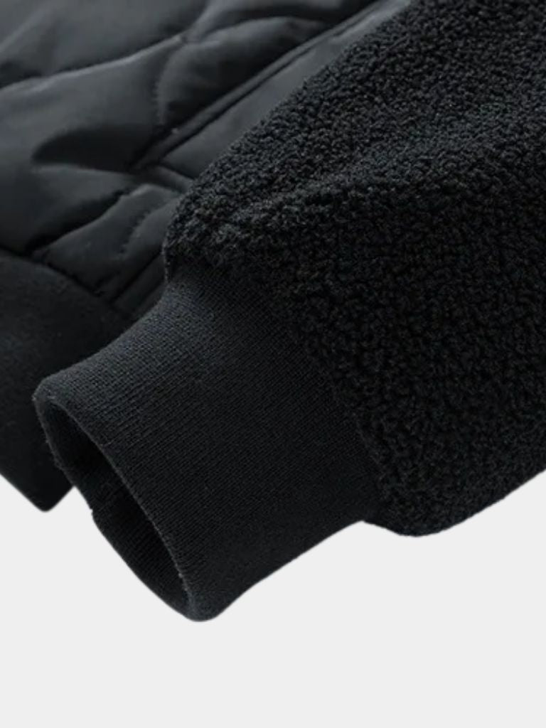 Chaqueta Bomber Acolchada con Mangas de Sherpa - Cross & Crown