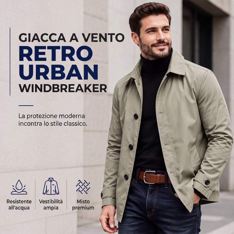 ⏰ Último Día de Rebajas – DESCUENTO 50% ✨Trench impermeable para hombre de longitud media