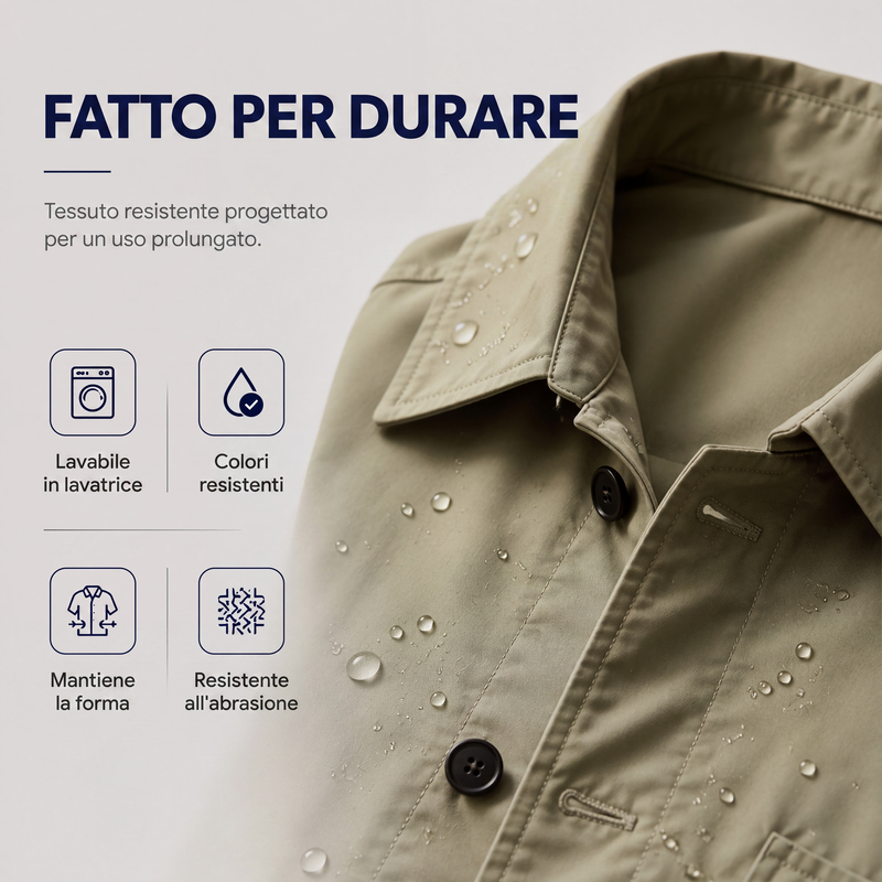 ⏰ Último Día de Rebajas – DESCUENTO 50% ✨Trench impermeable para hombre de longitud media