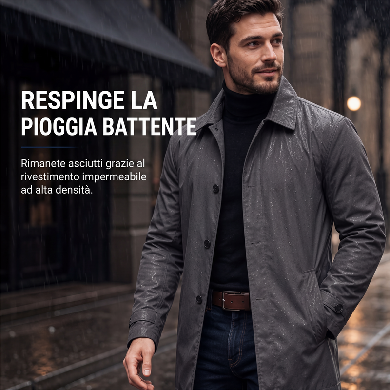 ⏰ Último Día de Rebajas – DESCUENTO 50% ✨Trench impermeable para hombre de longitud media