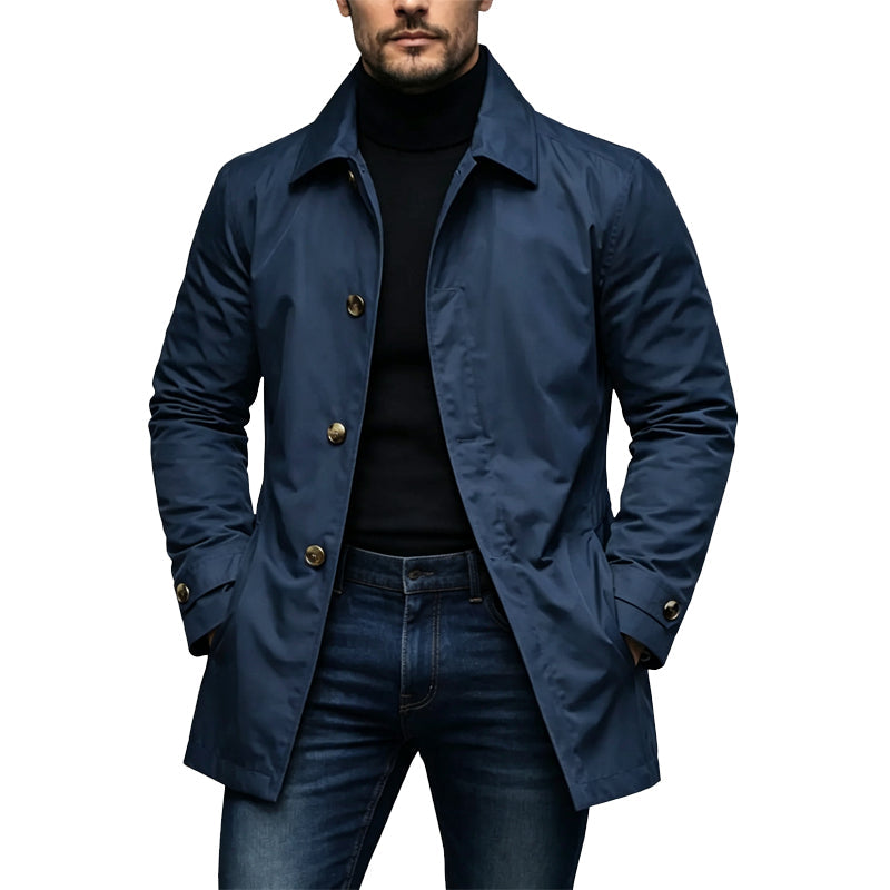 ⏰ Último Día de Rebajas – DESCUENTO 50% ✨Trench impermeable para hombre de longitud media