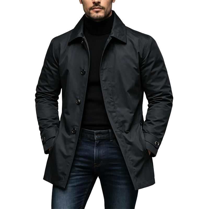 ⏰ Último Día de Rebajas – DESCUENTO 50% ✨Trench impermeable para hombre de longitud media