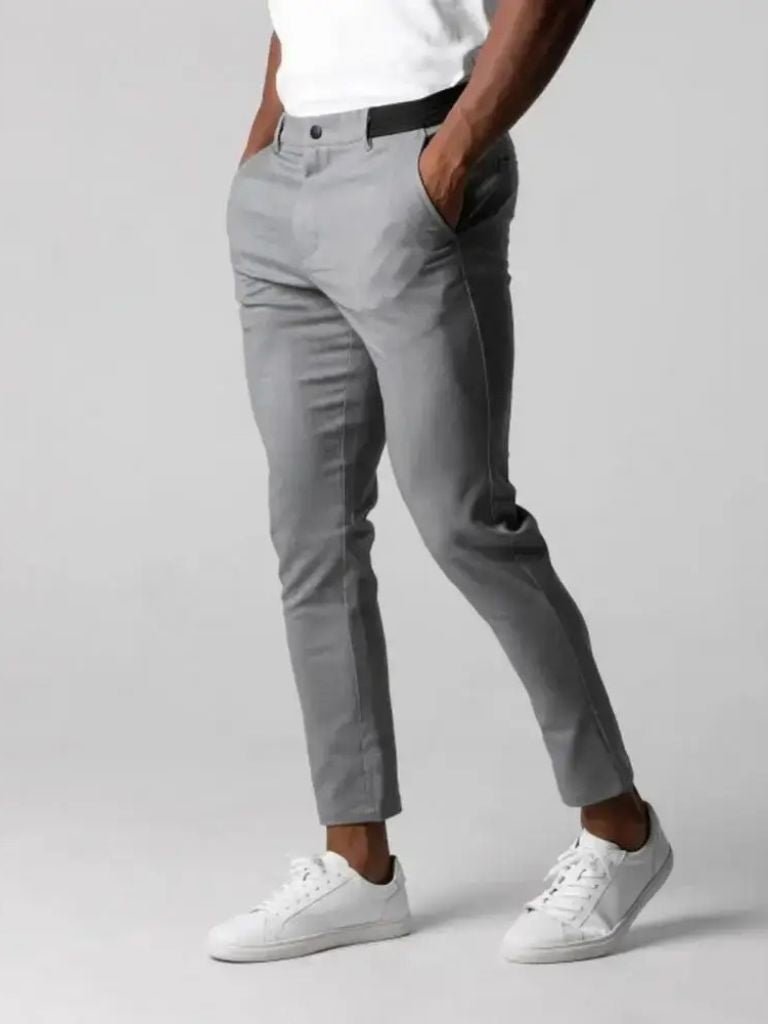 Pantalones Slim Elásticos - Cross & Crown
