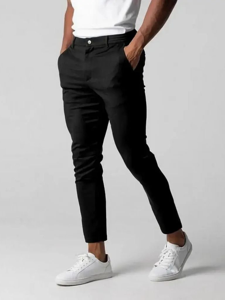 Pantalones Slim Elásticos - Cross & Crown