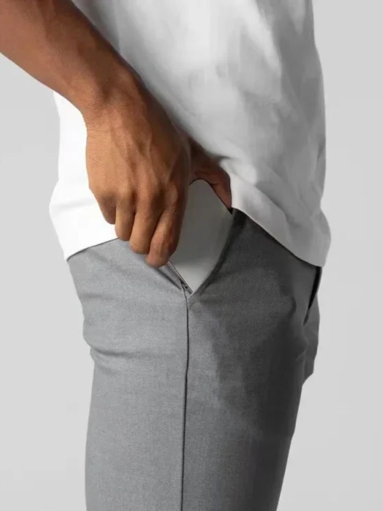 Pantalones Slim Elásticos - Cross & Crown