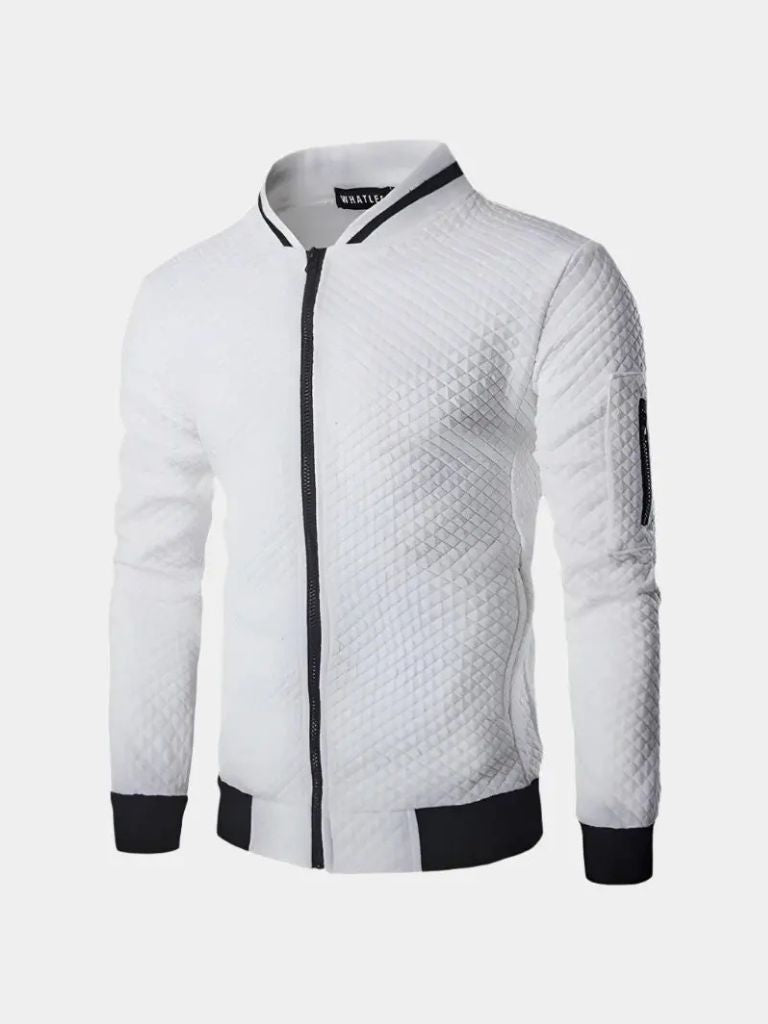 Chaqueta Bomber Casual Texturizada - Cross & Crown