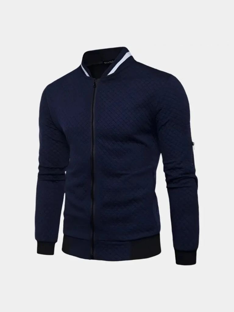 Chaqueta Bomber Casual Texturizada - Cross & Crown