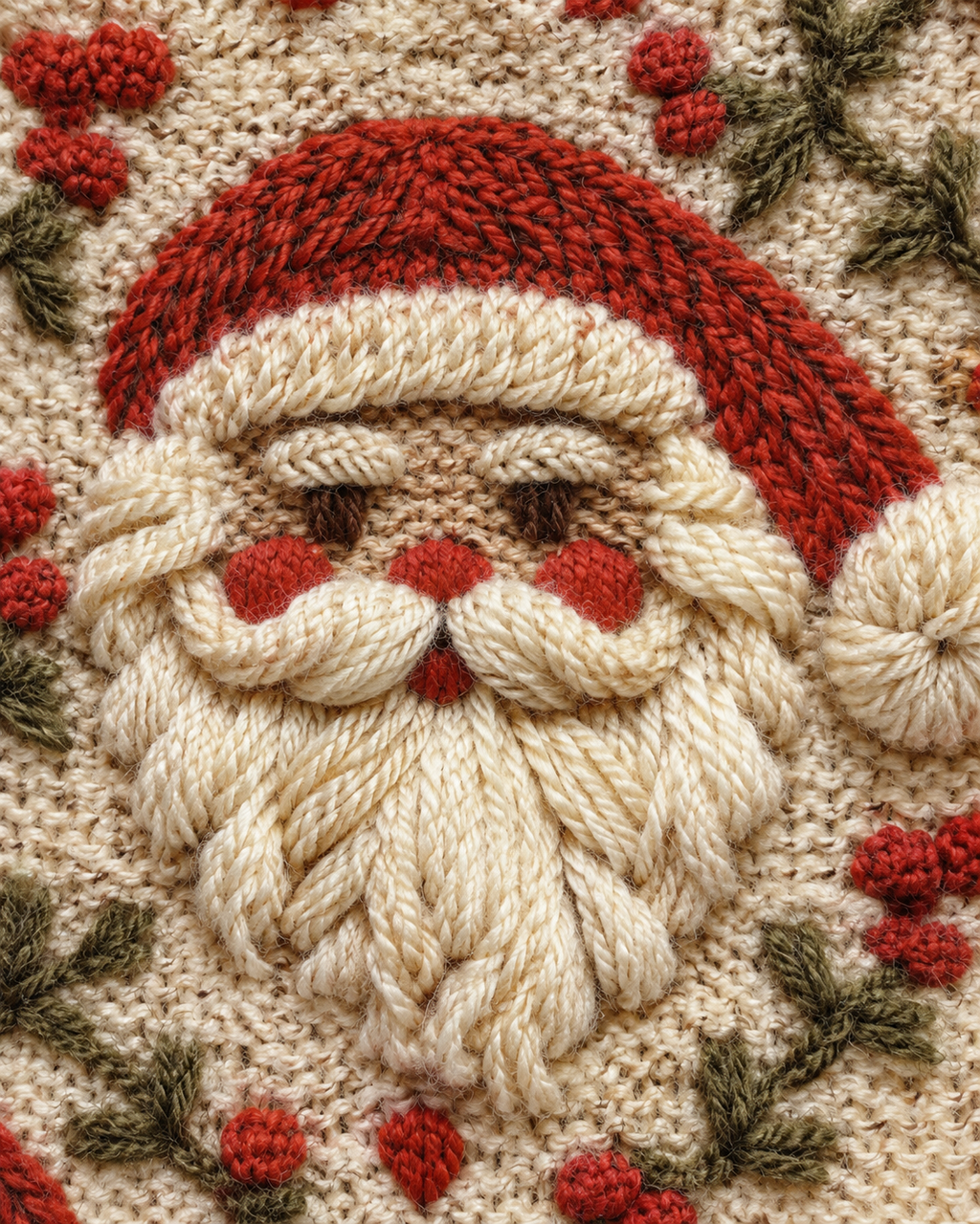 Cárdigan Navideño Mujer Papá Noel con Botones