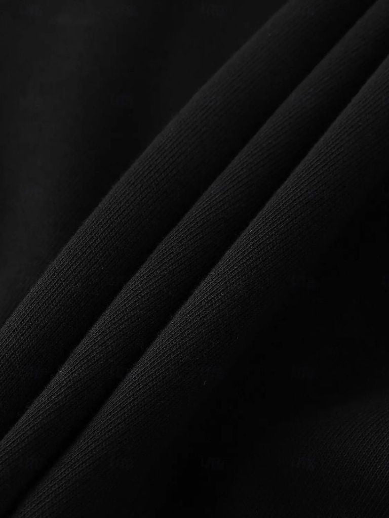 Sudadera Deportiva con Cremallera y Solapa Negra - Cross & Crown